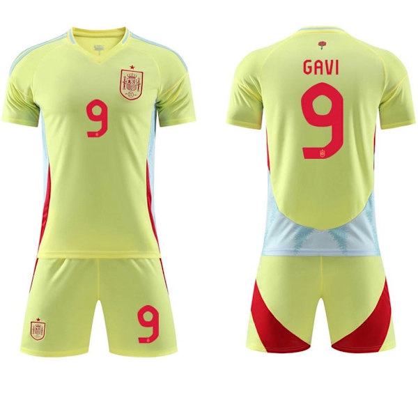 2024 Spanska borta Europacup fotbollströja nr 7 Morata 9 Kanada 16 Randry tröja landslagstjänst no.9 #28