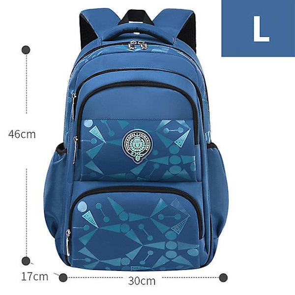 Grundskoleryggsäckar Vattentäta Barn Skolväskor För Pojkar Barn Reseryggsäck Ortopedisk skolväska Mochila Infantil L sky blue