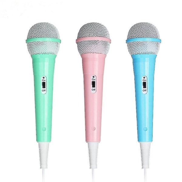Mikrofon för barn, barnmikrofon för sång Bärbar dynamisk mikrofon Handhållen karaoke mikrofon för flickor Green