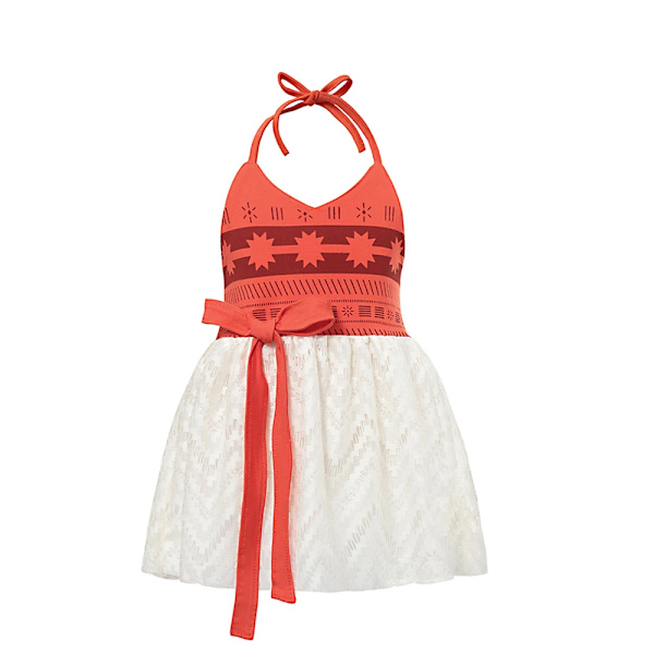 Disney Flickor Kostym Vaiana Klänning Sommar Barn Födelsedagsfest Moana Prinsessa Cosplay Husdjur Gris Kyckling Set Halloween Förklädnad N Moana Dress 4T (120)