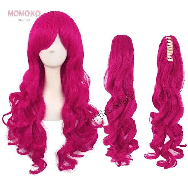 My Girls Women Little Pony Pinkie Pie Human Cosplay Costume Female Pink Halloween Carnival Costumes Custom Made Kids Size XXXL wig 2 ponytail