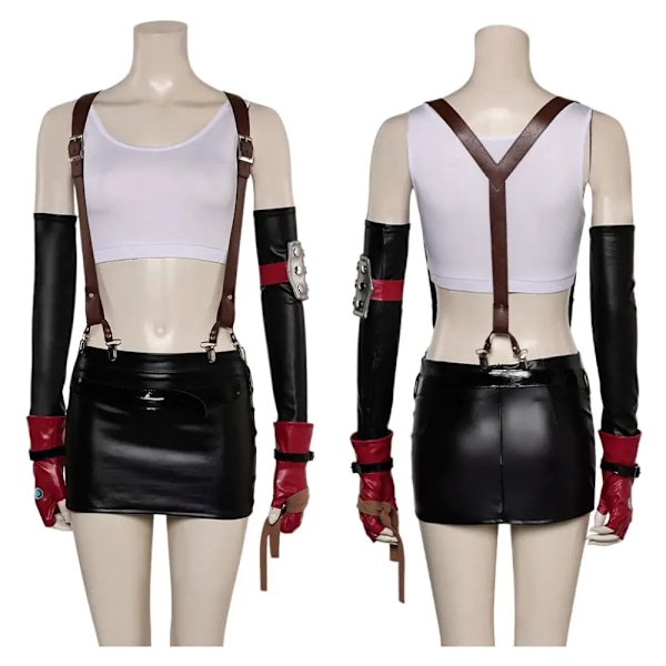 Final Fantasy 7 Tifa Lockhart Aerith Cosplay Baddräkt Kostym för Vuxna Kvinnor Flickor Baddräkter Bikinis Set Halloween Karneval Sui M Tifa 02