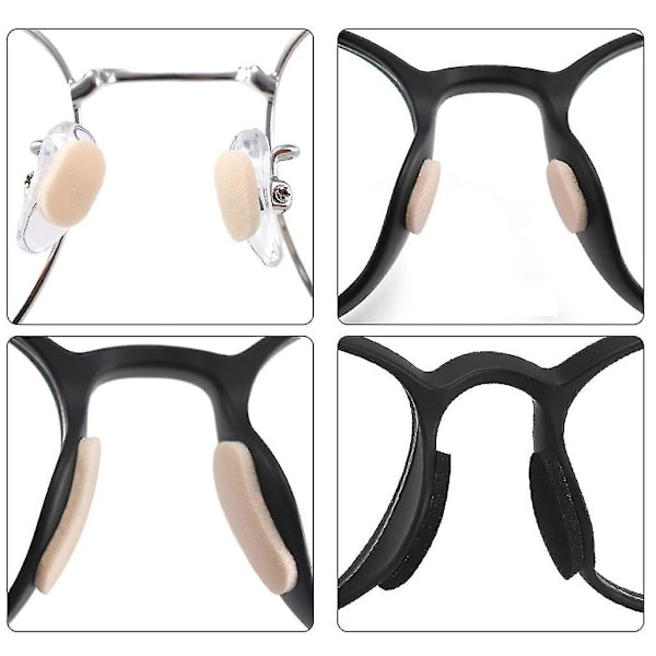 40 delar självhäftande nässkydd för glasögon, solglasögon, läsglasögon Skin color D-shaped 1mm