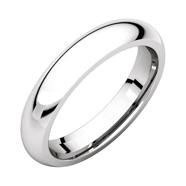 925 Sterling Silver 4 mm polerad Comfort Fit Band Ring storlek 10 Smycken presenter för kvinnor - 5,3 gram