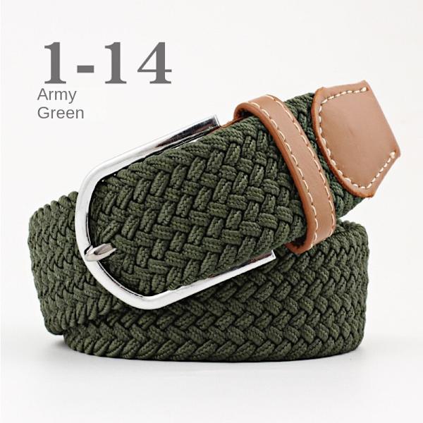 Bälte canvas tyg 26 färger storlek W26 - W36 skärp kläder army green