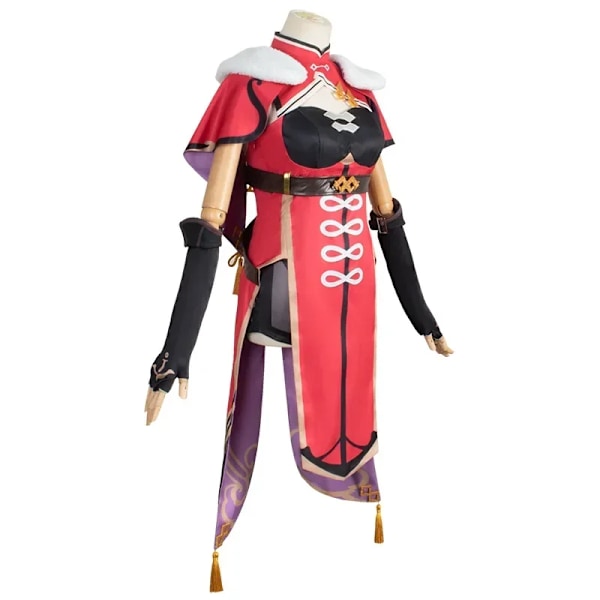 Genshin Impact Beidou Cosplay Kostym Beidou Cosplay Kostym Kvinnor Svart Röd Kostym Halloween Klänning Kappa Full Set XXXL custume wig