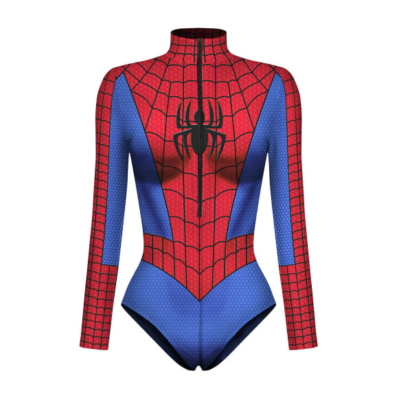 Ny Superhjälte Cosplay Sexig Spiderman Dräkt Bodysuit Halloween Carnival Party förklädnad för kvinnor B L