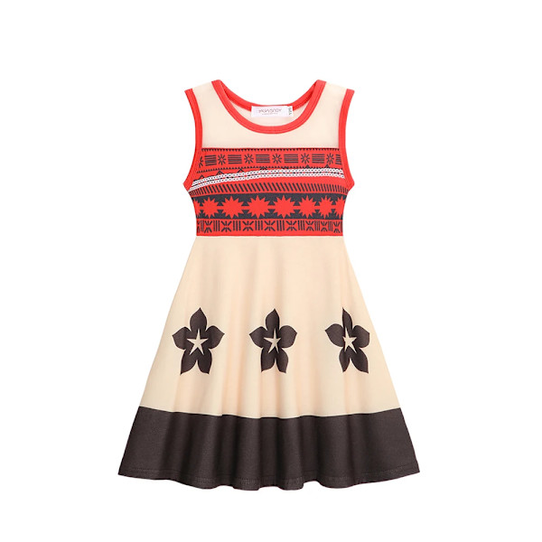 Disney Flickaklänning Vaiana Klänning Sommar Barn Kalas Moana Prinsessa Cosplay Husdjur Gris Kyckling Set Halloween Maskerad G Moana Dress 4T (120)
