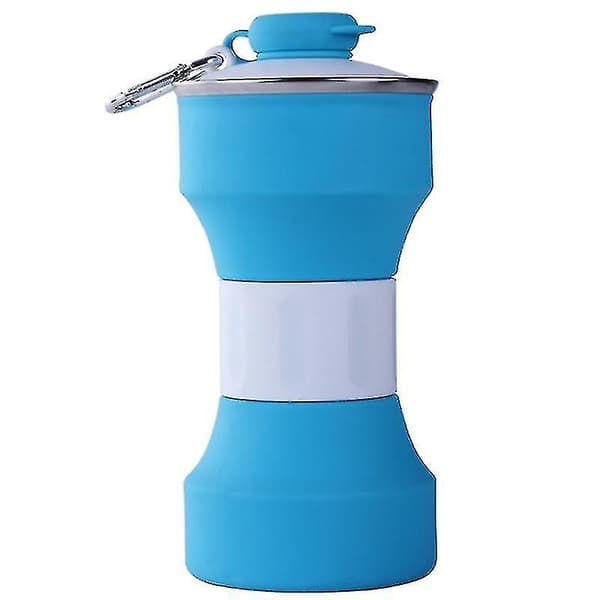 650ml Folding Sports Vattenflaska Folding Cup Handy Cup, blå Fs Fs null none