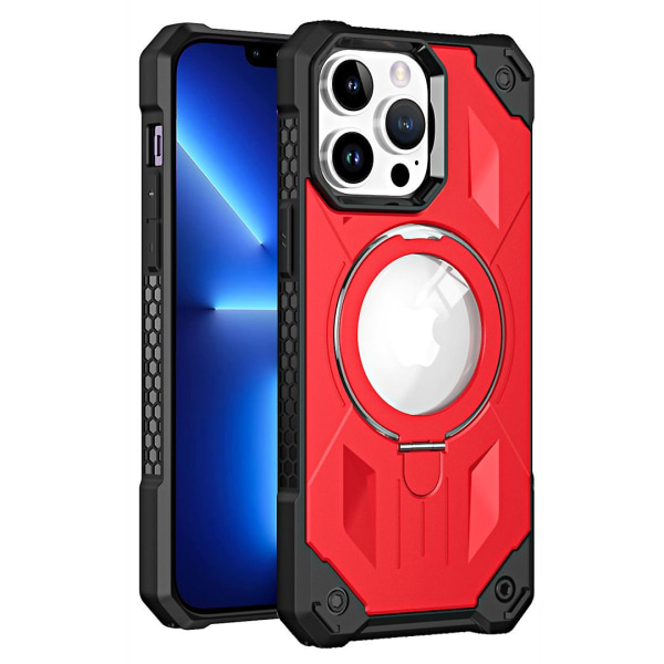 För Iphone 13 Pro Phone case Stötsäkert Kickstand Case Anti-drop Pc+tpu Mobiltelefon Magnetisk Cover Red