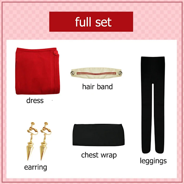 Anime SPY X FAMILY Cosplay Yor Forger Cosplay Kostym Kvinnor Casual Röd Tröja Sexig Klänning Kostym Yor Fläta Peruk Halloween Kostymer L dress