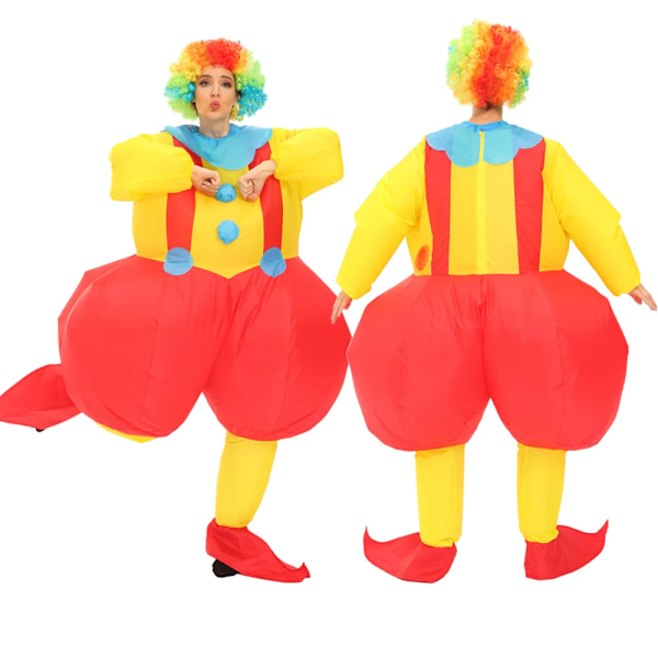 Vuxen Clown Uppblåsbar Dräkt Rolig Balett Uppblåsbar Dräkter för Halloween Purim Fancy Ballerina Cosplay Dräkter för Man Kvinna Fit for 150-195cm 1313 Big Ass Clown