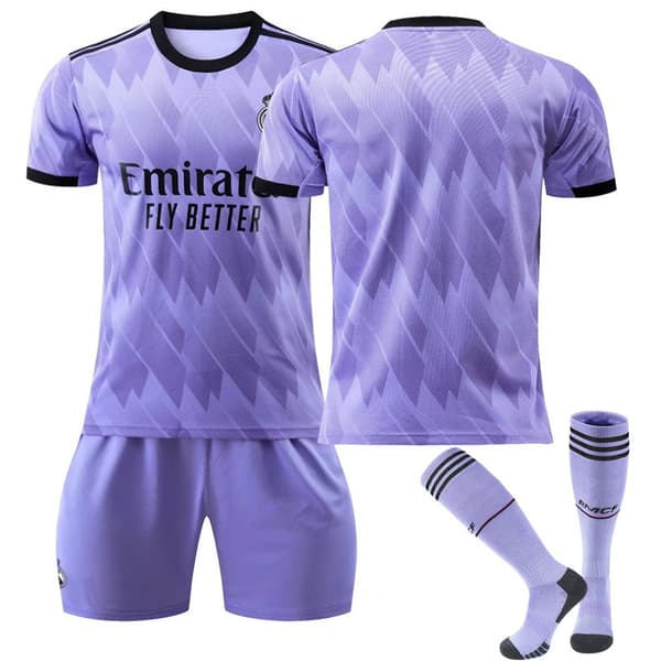 22 Real Madrid tröja Borta no number tröja set #M