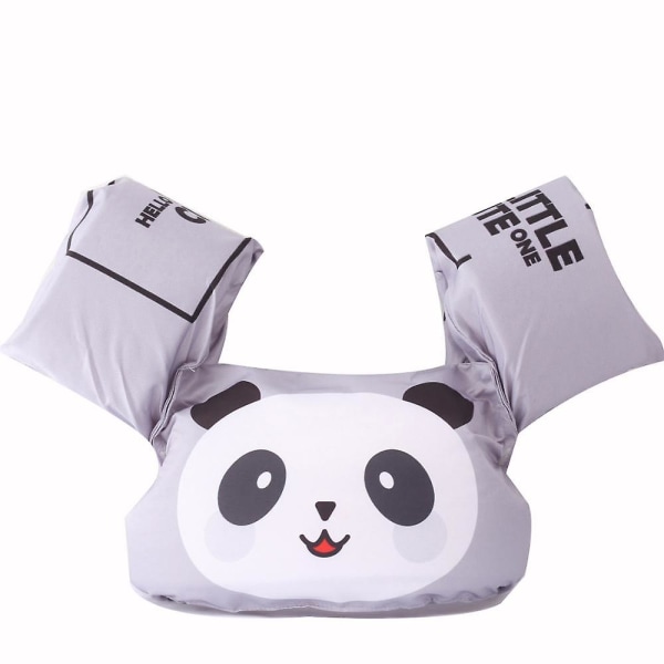 Baby Float Cartoon Arm Sleeve Flytväst Baddräkt Skum Säkerhet Simträning Flytande pool Float Simring Puddle Jumper Z Grey panda