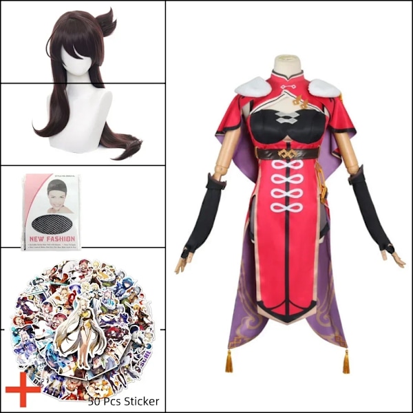 Genshin Beidou Cosplay Kostym Okrönt Havets Herre Bei Dou Klänning Peruk Beidou Set Anime Cosplay L A1 Costume wig