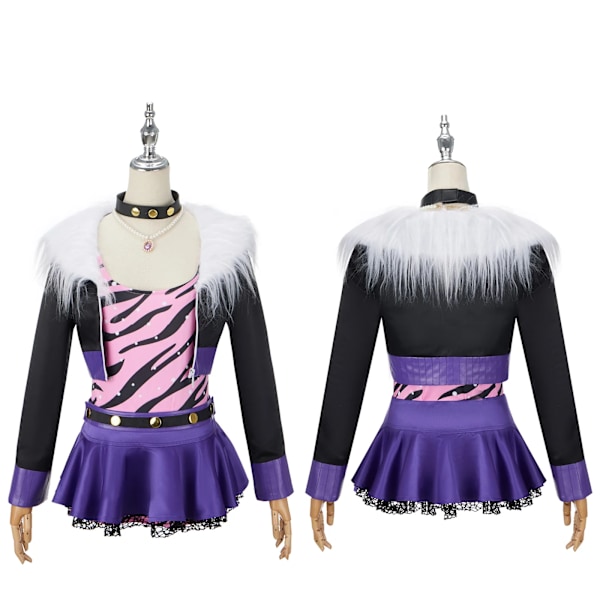 Anime  Clawdeen Wolf Cosplay Kostym Halloween Karneval Jul Cosplay Festkläder Komplett Set för Kvinnor L Female