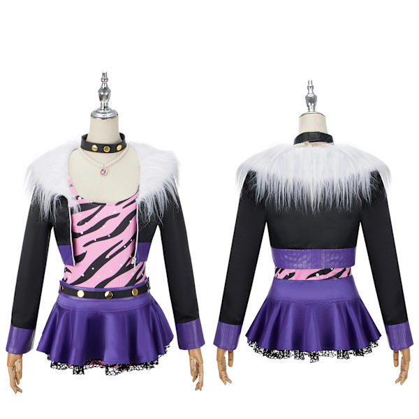 Anime  Clawdeen Wolf Cosplay Kostym Halloween Karneval Jul Cosplay Festkläder Komplett Set för Kvinnor XXS Female