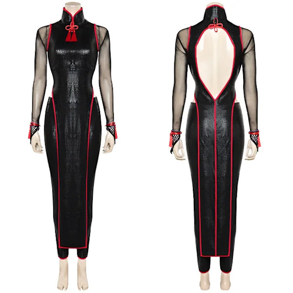 Chun Li Cosplay Kostym Spel Fighter AKI Klänning Jamie Jumpsuit Baddräkt Rock Kvinnlig Baddräkt SF Kvinnor Outfit Halloween Fest Sui L Costume I