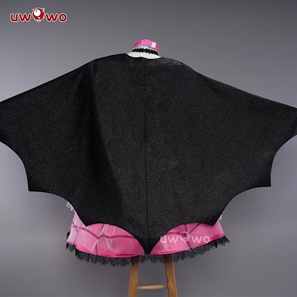 I LAGER UWOWO Monster High: Draculaura Cosplay Kostym Rosa Kostym Vampiree Kvinnlig Liten Djävul Cosplay Halloween Kostymer XL Cloak