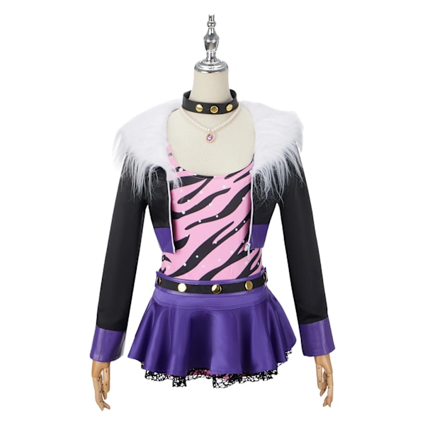 Anime  Clawdeen Wolf Cosplay Kostym Halloween Karneval Jul Cosplay Festkläder Komplett Set för Kvinnor S Female