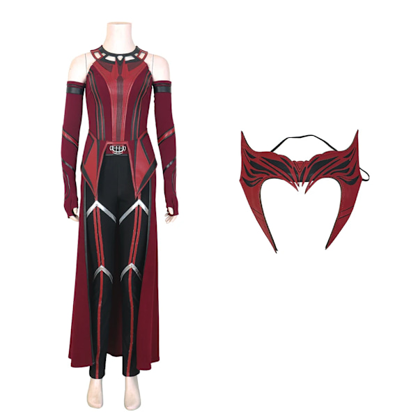 Wanda Maximoff Cosplay Scarlet Cosplay Häxkostym Outfits Halloween Karneval Maskeraddräkt Anpassad Halloween Kostym XL Female Size