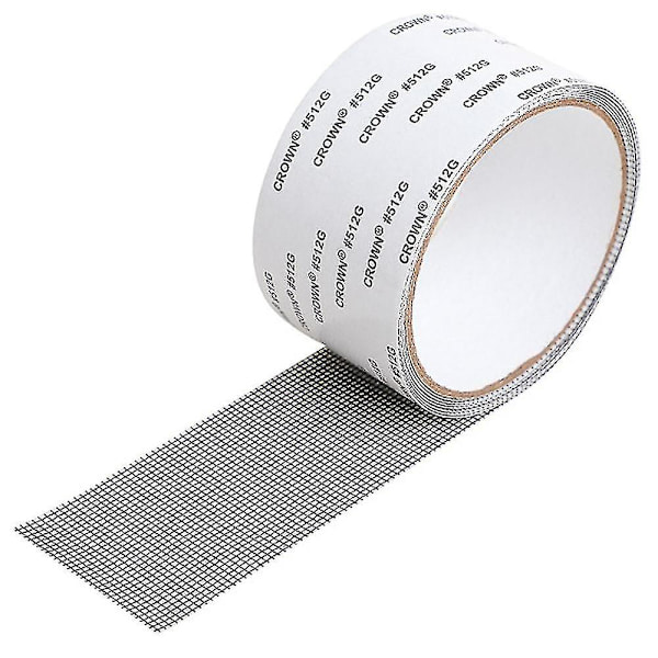 Fönsterskärm Mesh Reparationstejp Kit Extra starkt lim Vattentät Black