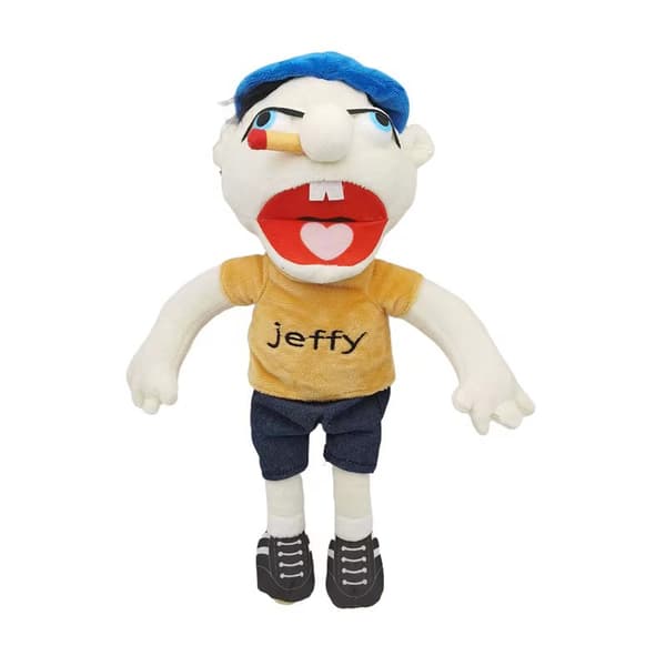 Jeffy Hat Game Plyschleksak Vit