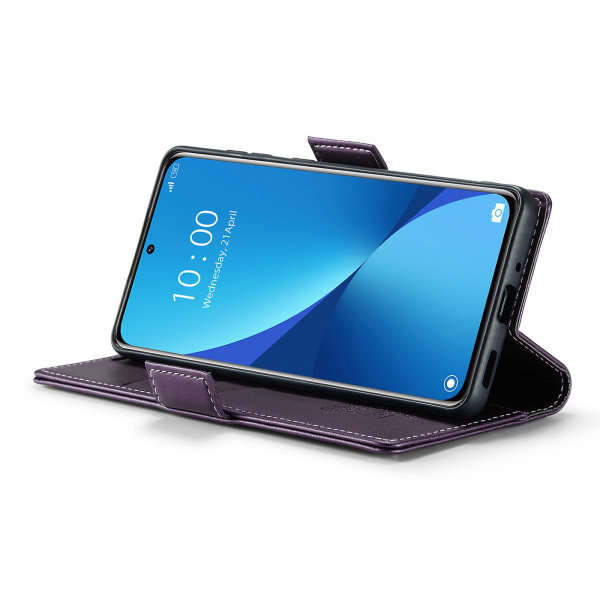 Caseme 023-serien för Xiaomi 12 5g / 12x 5g / 12s 5g Pu- cover Rfid-blockerande phone case Purple