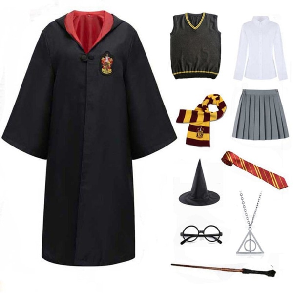 Harry Potter magiska dräkt Gryffindor 10-delars set (halsband) Vuxen M