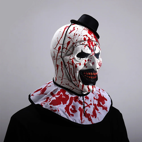 Skräck Blodig Terrifier 3 Art The Clown Mask Cosplay Demon Joker Killer Latexhjälm Halloween Karneval Party Kostymrekvisita Art The Clown Mask 