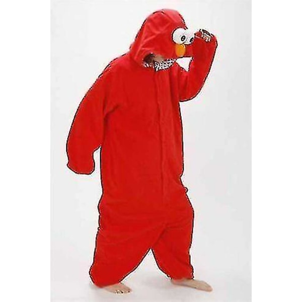 Vuxen Sesam Street Cookie Kostym Pyjamas Outfit. Red L