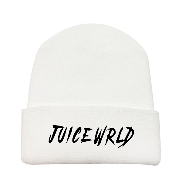 Juice Wrld Mössa Höst Vinter Ull Stickad Mössa Vit Stil 5
