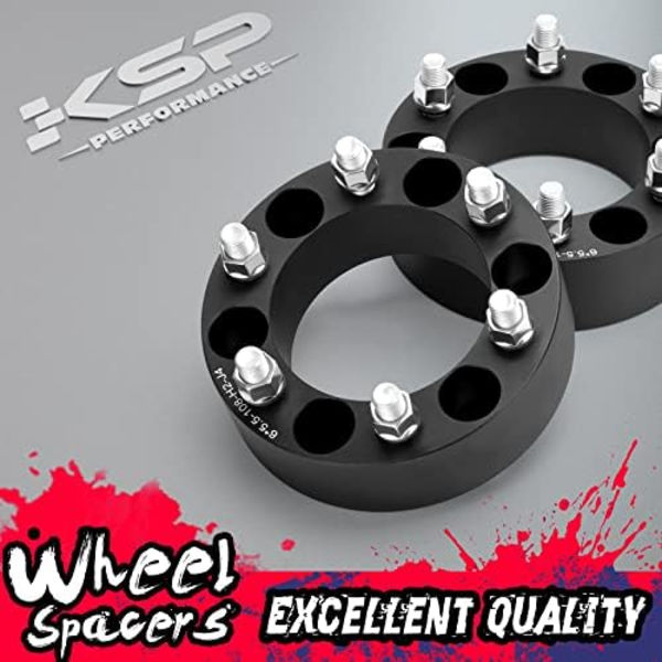 KSP 6X5,5 hjuldistanser för Silverado Sierra, 1,5&#34;(38 mm）Real Forged Spacers med 78,1 mm navhål M14x1,5 dubbar passar för Tahoe Avalanche black 2\"-6x5.5-4pcs