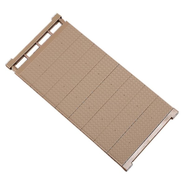 Garderob Spänning Hylla Stång och expanderbar DIY Garderob Divider Separator BROWN 50-80cm