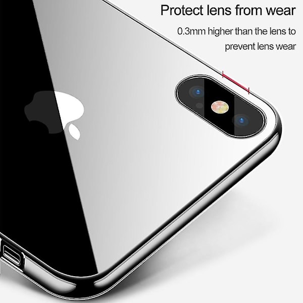 9h härdat case för Iphone X Tpu ram Repsäkert genomskinligt phone case null none