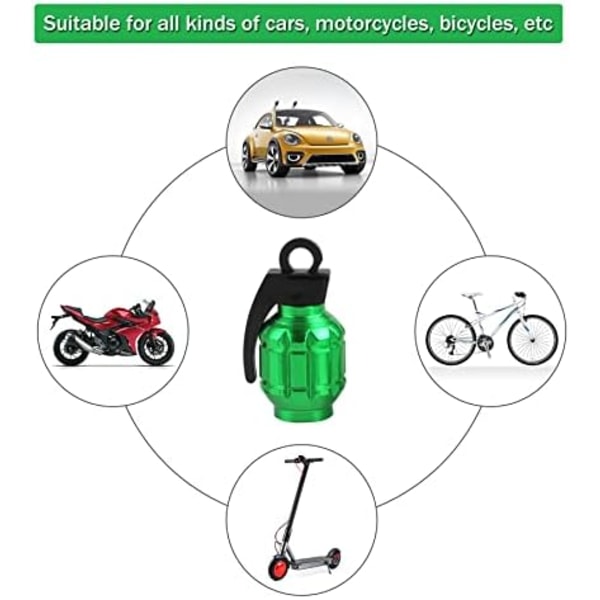 SINGARO Cap, Personlig cap exteriörtillbehör, Universal för bil, lastbil, SUV, motorcykel och cykel Green1
