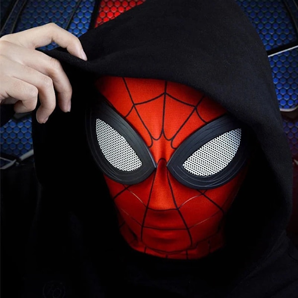 Spiderman Mask Superhjälte Miles Morales Peter Parker Spider Man Cosplay Masker Spindelhjälm Halloween Kostymrekvisita för Vuxna style3