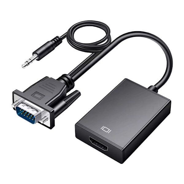VGA till HDMI-omvandlare med ljud med strömförsörjning