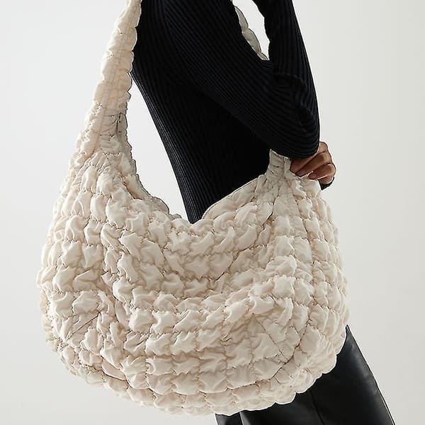 Casual Tote Axelväskor Vadderad vadderad Crossbody-väska white