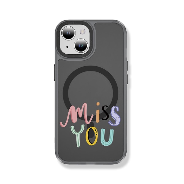 Creative Painted Pattern Matt Magsafe Magnetic Phone Case Lämplig för Iphone 15 Case och andra modeller Style D Transparent Ypcx0192