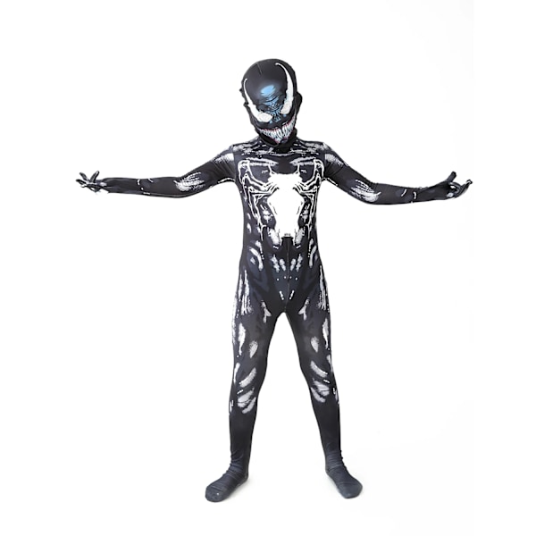 Superhjälte Cosplay Halloween-kostymer för nya Venom-dräkter Barnkostym Jumpsuit Pojkar Symbiote Spiderman-kostymer 100 1