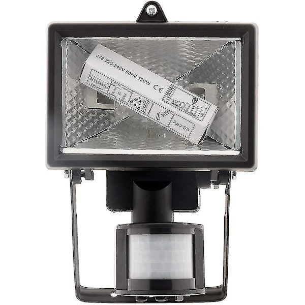 Halogen projektorsvart med sensor - Ip44 Ce null none