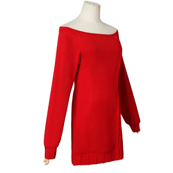 Anime SPY X FAMILY Cosplay Yor Forger Cosplay Kostym Kvinnor Casual Röd Tröja Sexig Klänning Kostym Yor Fläta Peruk Halloween Kostymer XXL dress