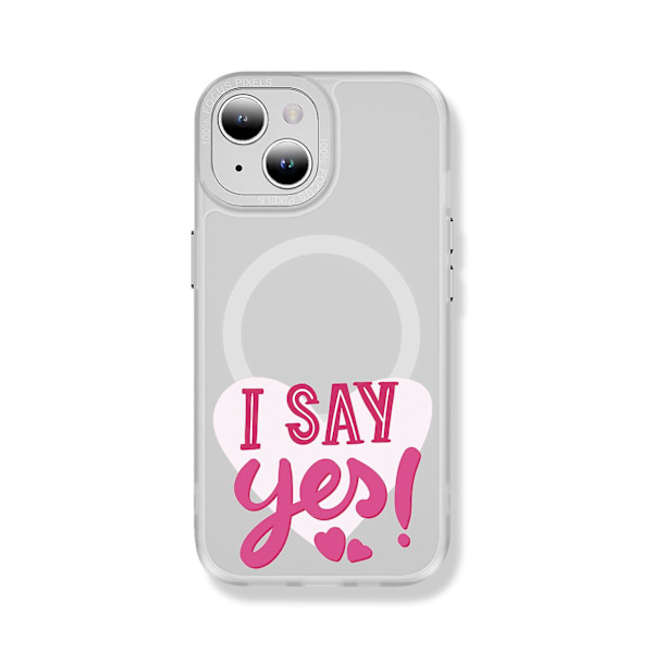 Creative Painted Pattern Frosted Magsafe Magnetic Phone Case Lämplig för Iphone 15 Case och andra modeller Style J Transparent Black Ypcx0272