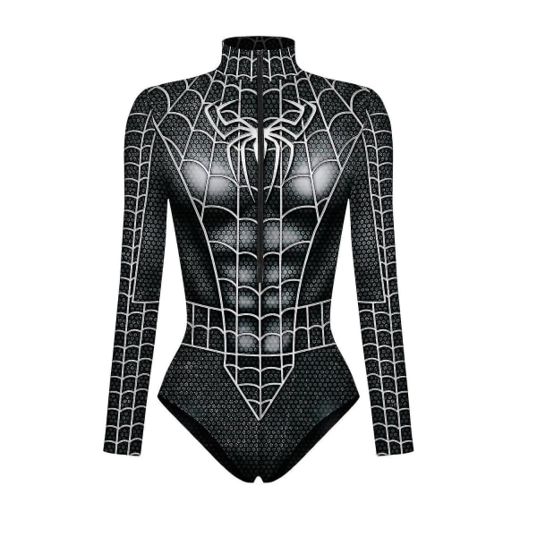 Kvinnor Spiderman Skeleton Bone Ram Leotard Body Halloween Party Fancy Dress Cosplay Kostym style2 M
