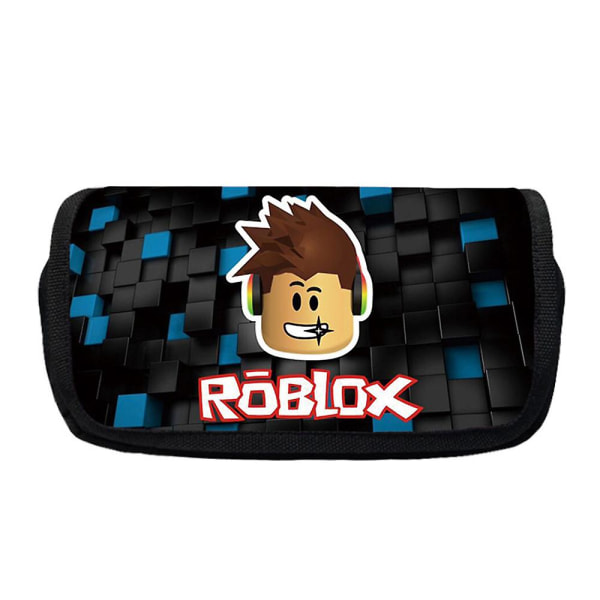 Roblox Game Case med stor kapacitet Dubbellager Pennfodral Case Organizer Pappersväska Barn Pojkar Flickor Skolstudent C