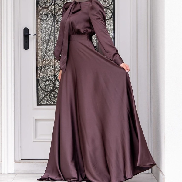 Abaya Kvinnor Kläder Big Hem Satin Lyx Silke Robes För Damer Traditionella Festival Kläder Islamiska Kläder XXL