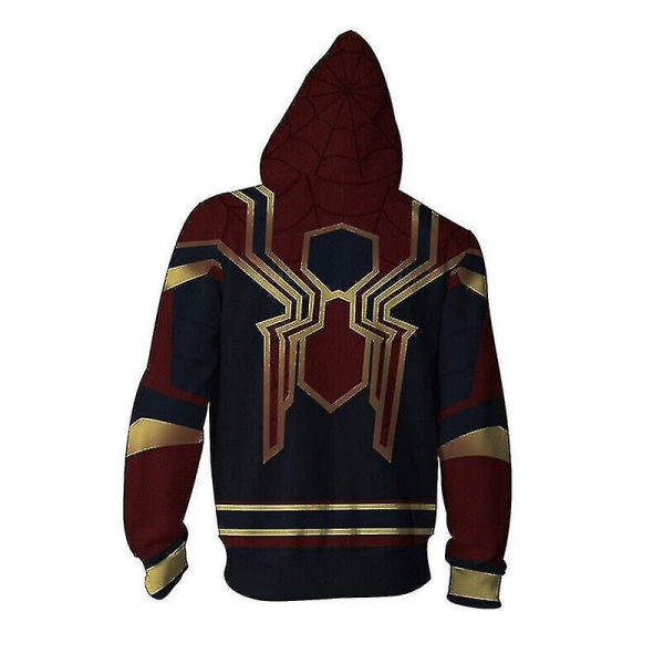 Vuxna 3d- printed Spider-man sweatshirts Toppar Jacka Kappa Huvtröja Kostym A21