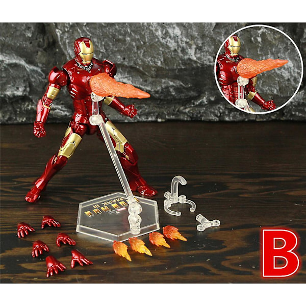 Zd Toys Marvel Iron Man Mk1 Mk2 Mk3 Mk4 Mk5 Mk6 Mk7 Mk42 Mk43 7&quot; Film Actionfigur Iron-man Mark 1 2 3 4 5 6 7 42 43 Legends C MK3 B - Loose
