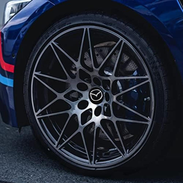 4st Hjul Center Caps Sticker för Ford ST, Svart Aluminium Hjul Center Hub Covers Sticker, 56mm/2.22&#39;&#39; formazda black